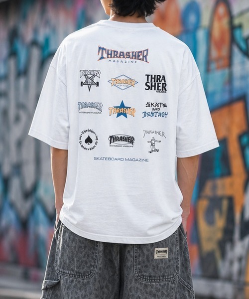日本 Thrasher Back Print T-Shirt [91850058]