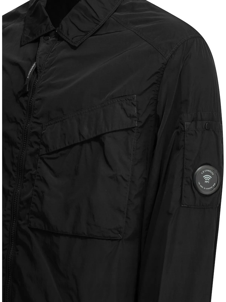 C.P. Company - Chrome-R Zipped Overshirt - 21CMOS120A005904G999 BLACK