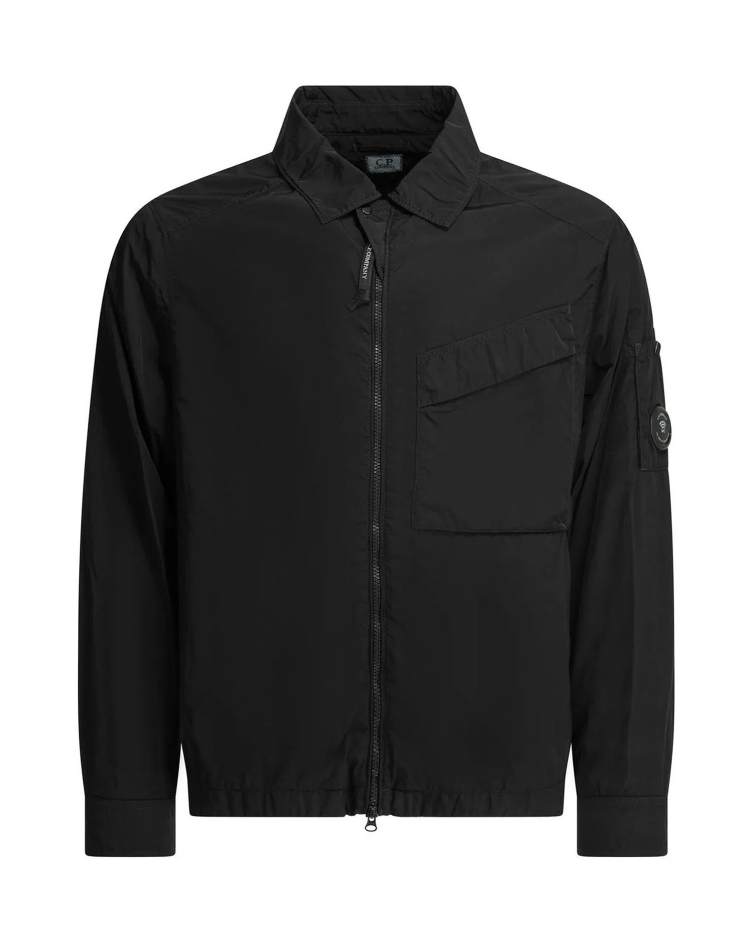C.P. Company - Chrome-R Zipped Overshirt - 21CMOS120A005904G999 BLACK