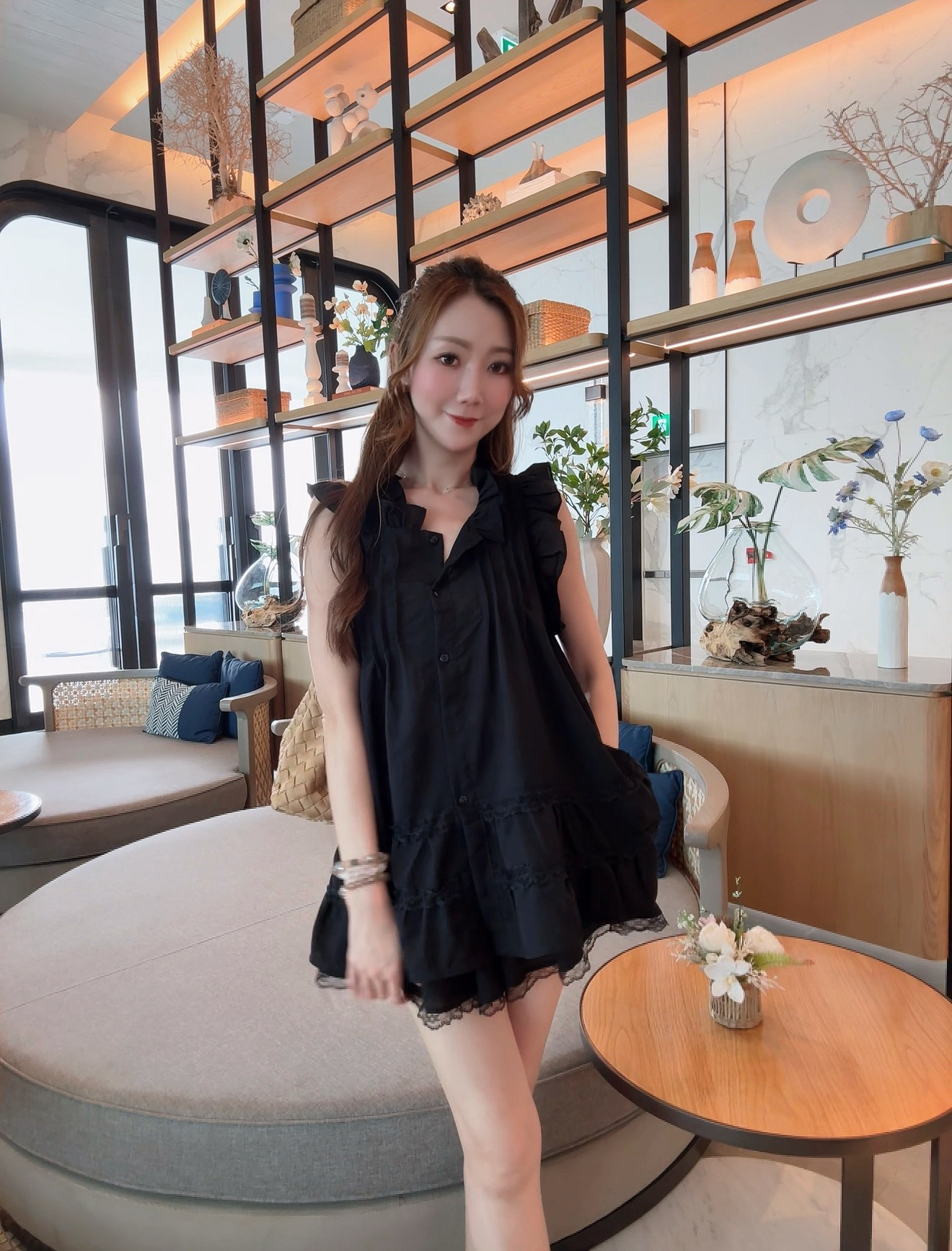 MADE IN THAILAND🇳🇱 THE RUFFLE PINTUCK & LACE BLOUSE SHORTS SET 260813
