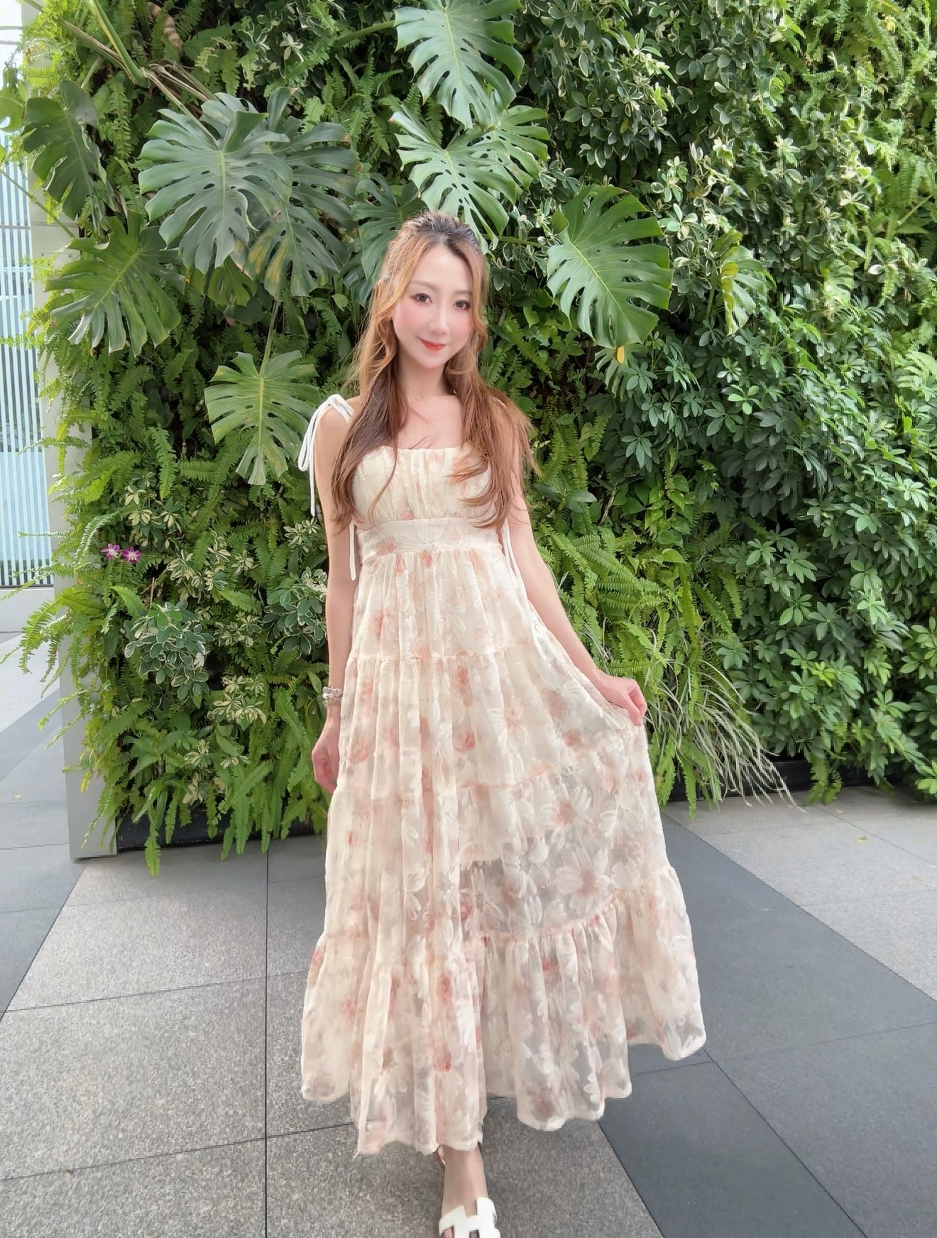 MADE IN THAILAND🇳🇱 THE BLOOD ORANGE FLOWERY RIBBON ONE PIECE 260813