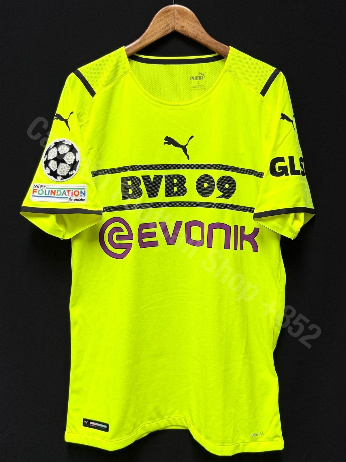 (Player Issue) Borussia Dortmund 2021-2022 UEFA Champions League Puma Third Player Issue Shirt #22 BELLINGHAM