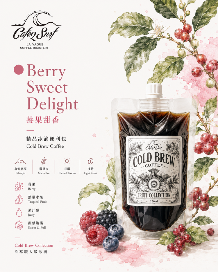 莓果甜香｜衣索比亞微批次日曬・淺焙｜精品冰滴便利包 250ml