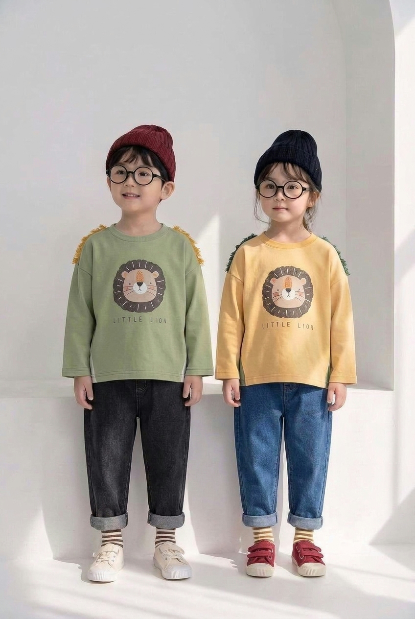 正韓秋Orangemom 三色獅子上衣