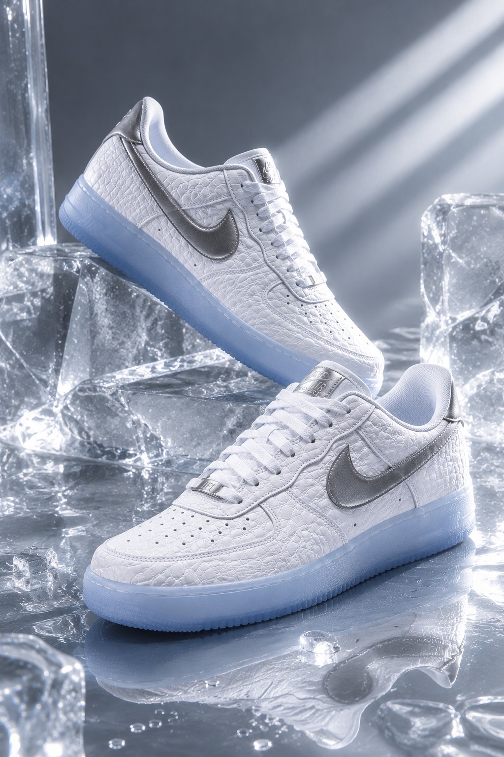 Nike Air Force 1 Low "White Croc" 國外限定 鱷魚皮 壓紋 冰底 白銀 特殊款 IR1981100