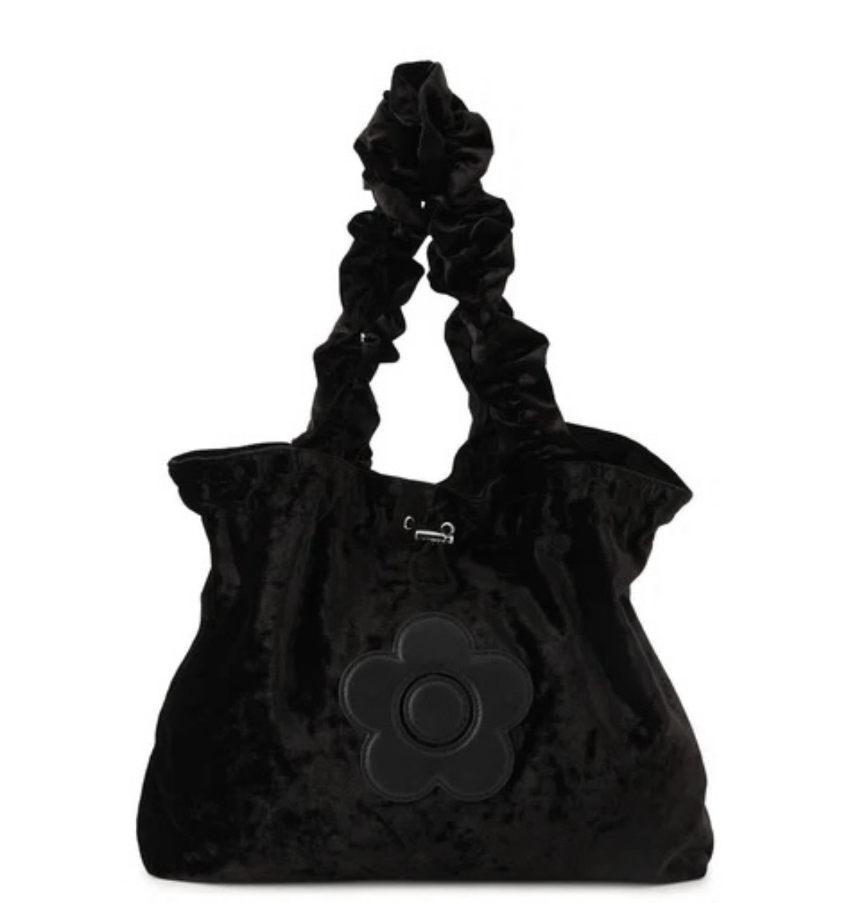MARY QUANT x VIS / Frill Handle Velour Tote Bag