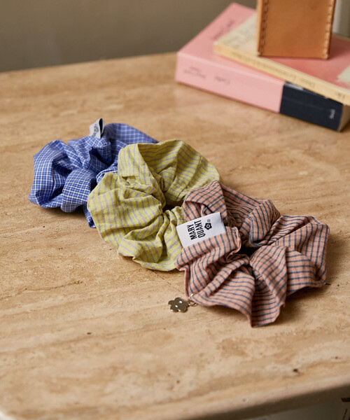 MARY QUANT × PUBLUX / Mary Quant Daisy Charm Check Scrunchie