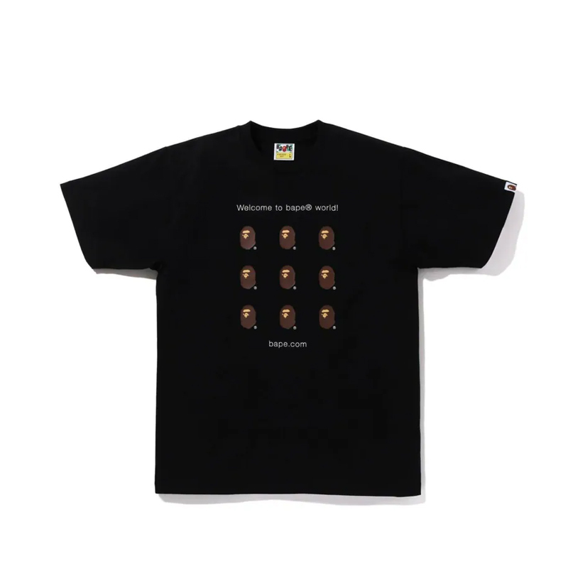BAPE BATHING APE 九顆小猿頭 短袖 短T 黑 IM25110002-BK [台灣現貨]