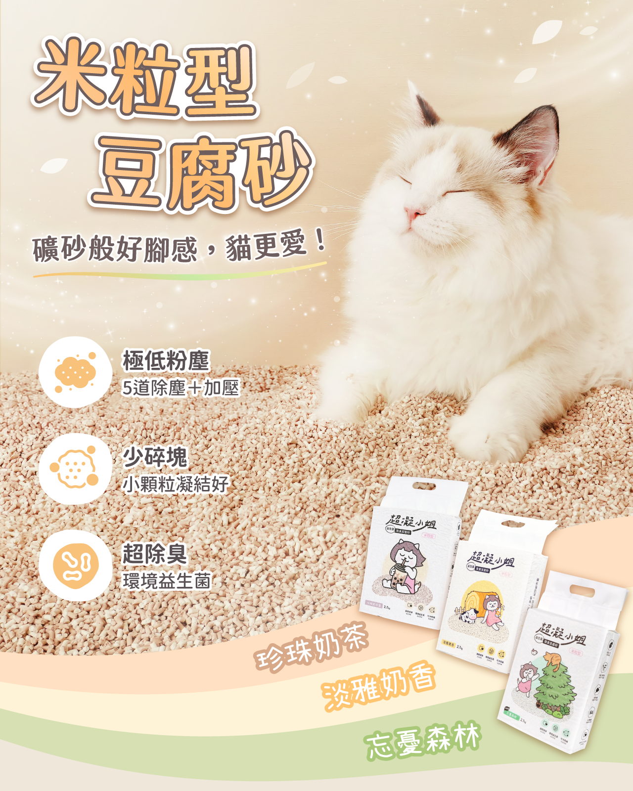 LadyN 米粒型豆腐砂轉砂產品主圖