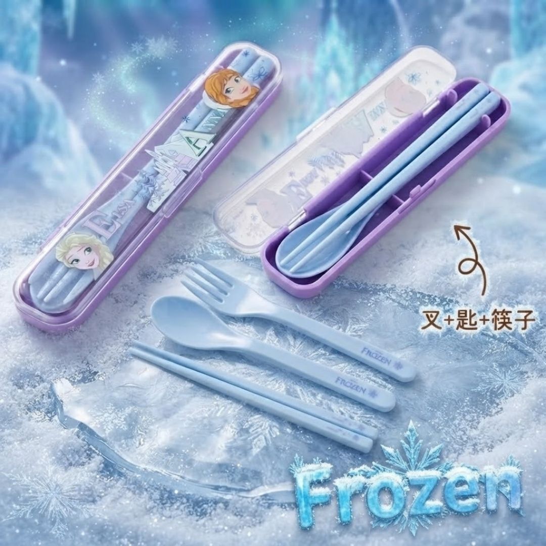 迪士尼魔雪奇緣|餐具套裝 (叉+匙+筷)