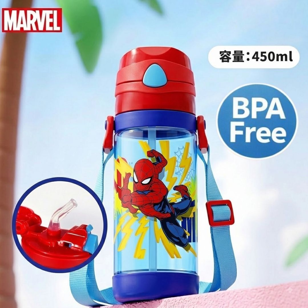 Marvel 蜘蛛俠 - 便攜式吸管水樽(450ml)