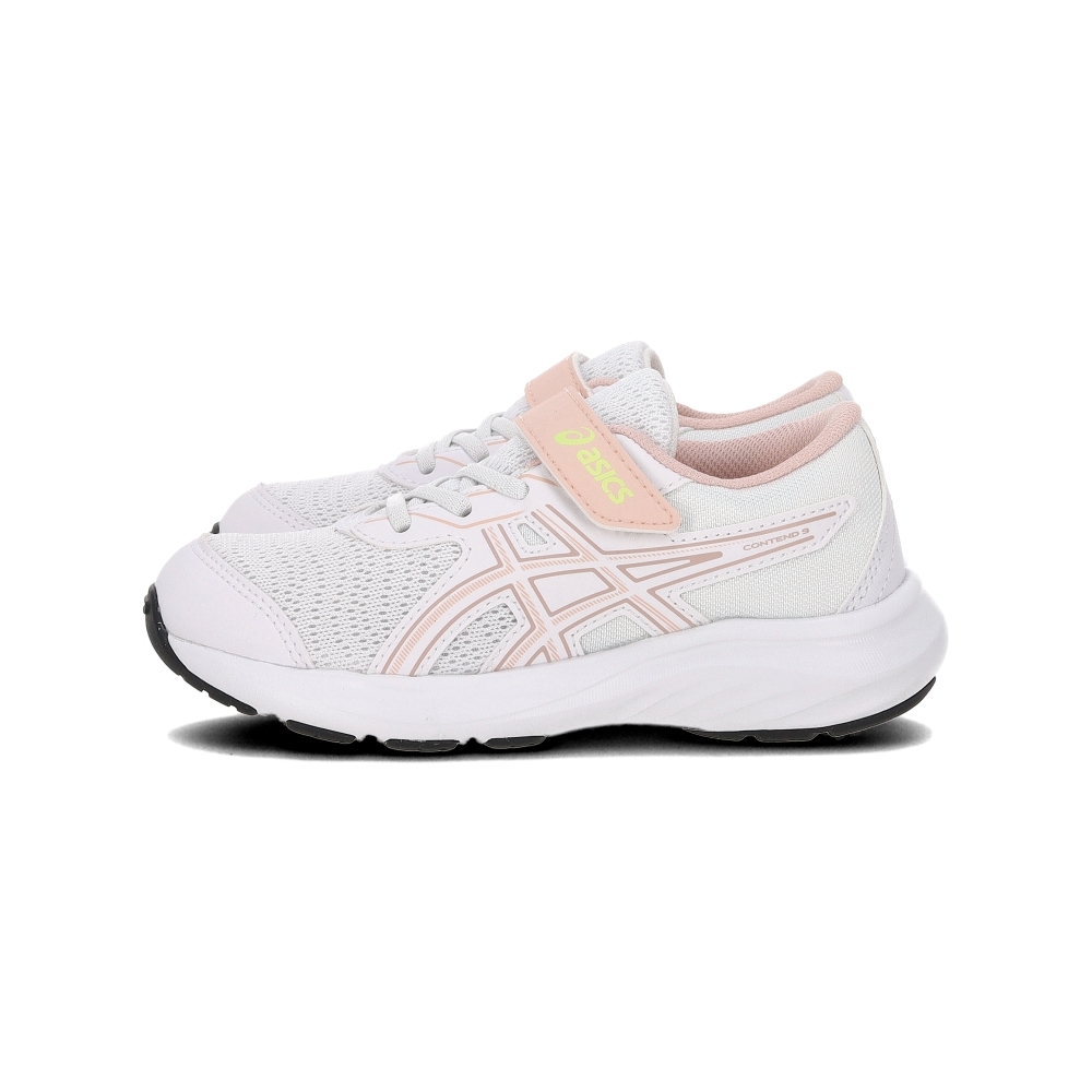Asics Contend 9 PS 中童 童鞋 白淺粉色 魔鬼氈 透氣 運動 休閒 慢跑鞋 1014A338-104