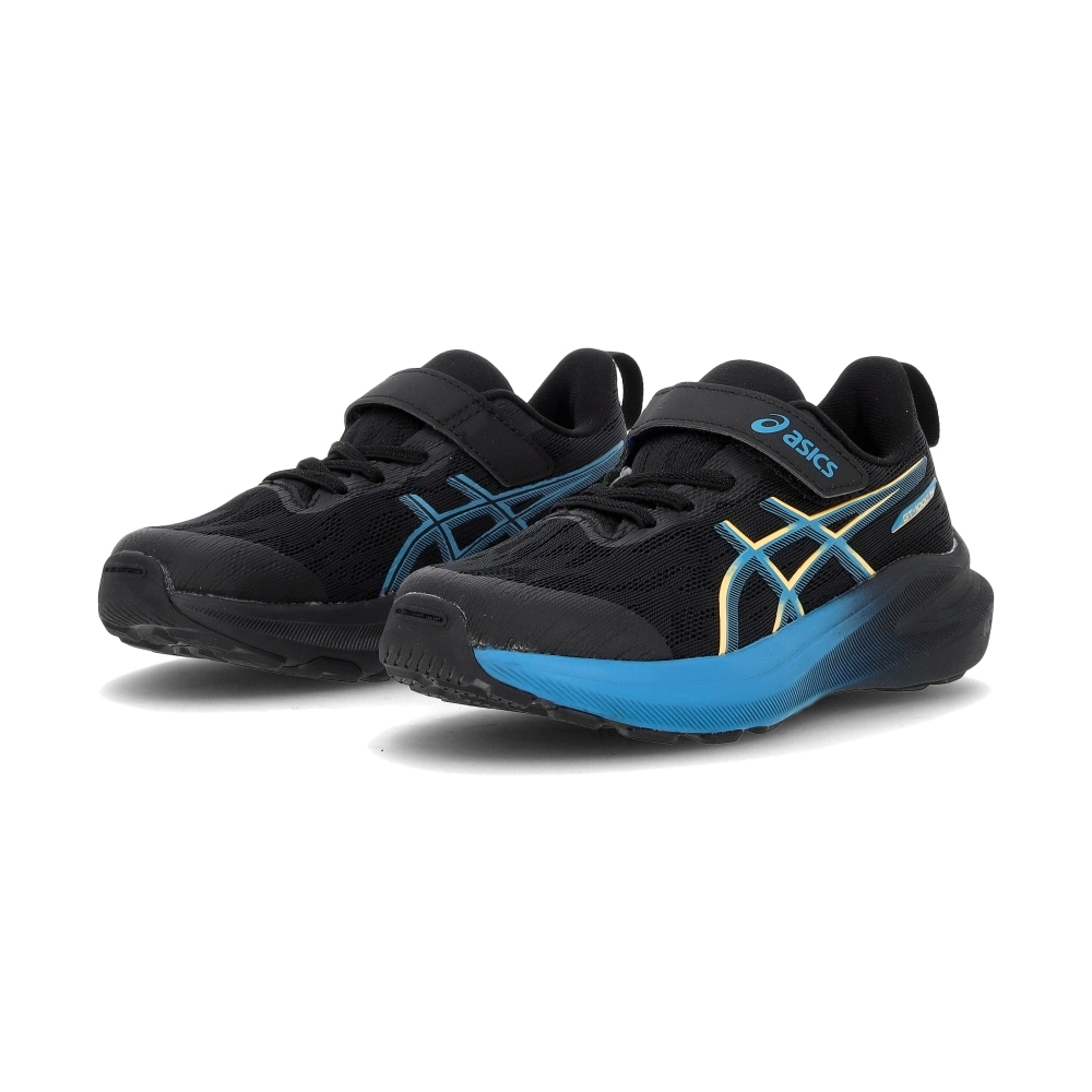 Asics GT-1000 14 PS 中童 童鞋 黑藍色 魔鬼氈 透氣 運動 休閒 慢跑鞋 1014A381-001