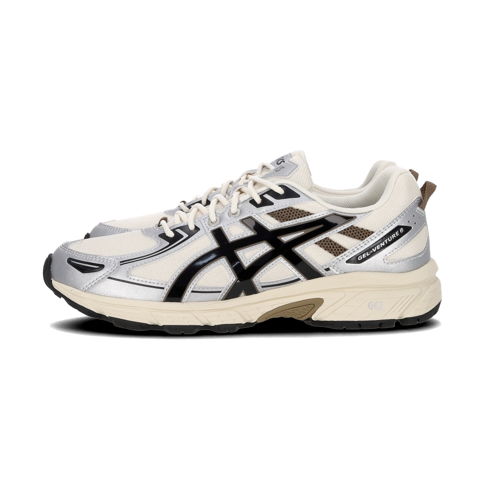 Asics Gel-Venture 6 男鞋 女鞋 白黑銀色 緩震 支撐 運動 休閒 慢跑鞋 1203A631-100
