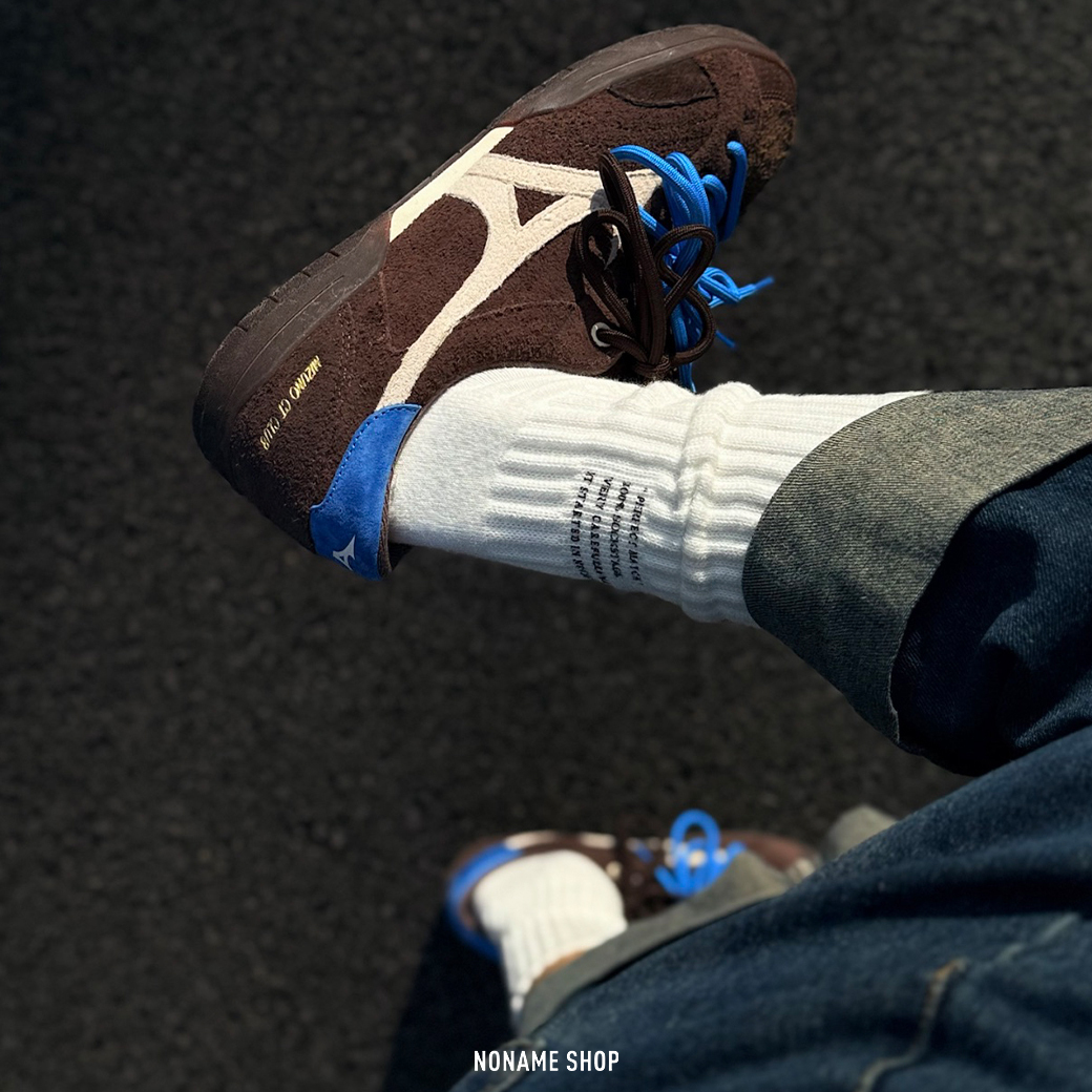 MIZUNO CT CLUB 撞色 薄底 復古 板鞋 巧克力棕藍 (男/女同款)