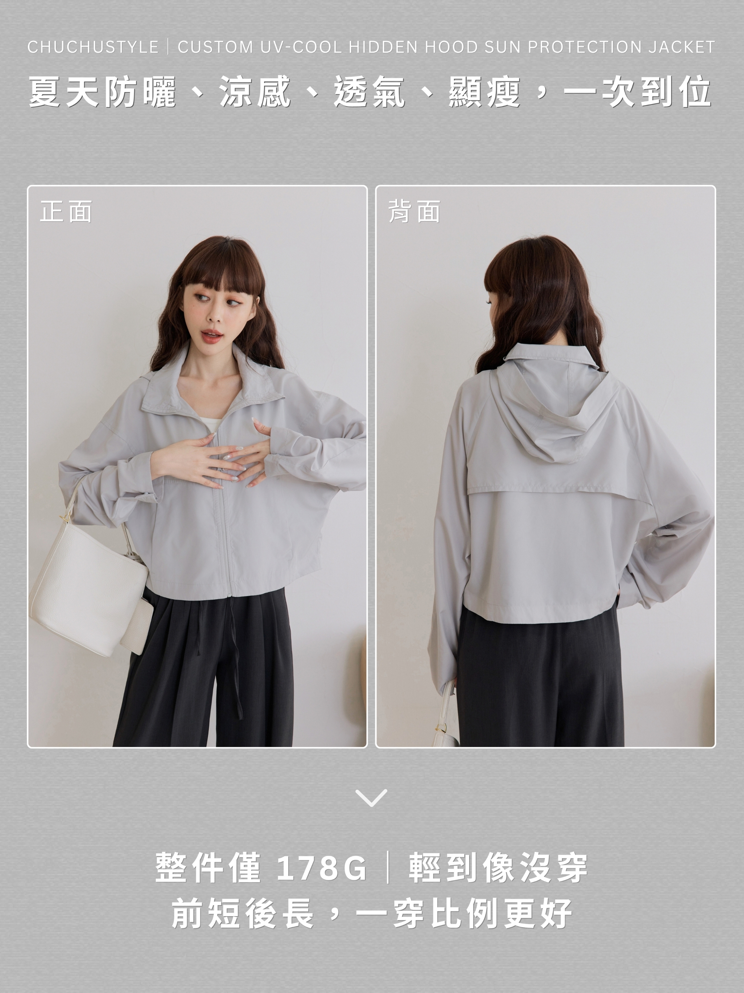 自訂 抗UV涼感藏帽防曬外套
