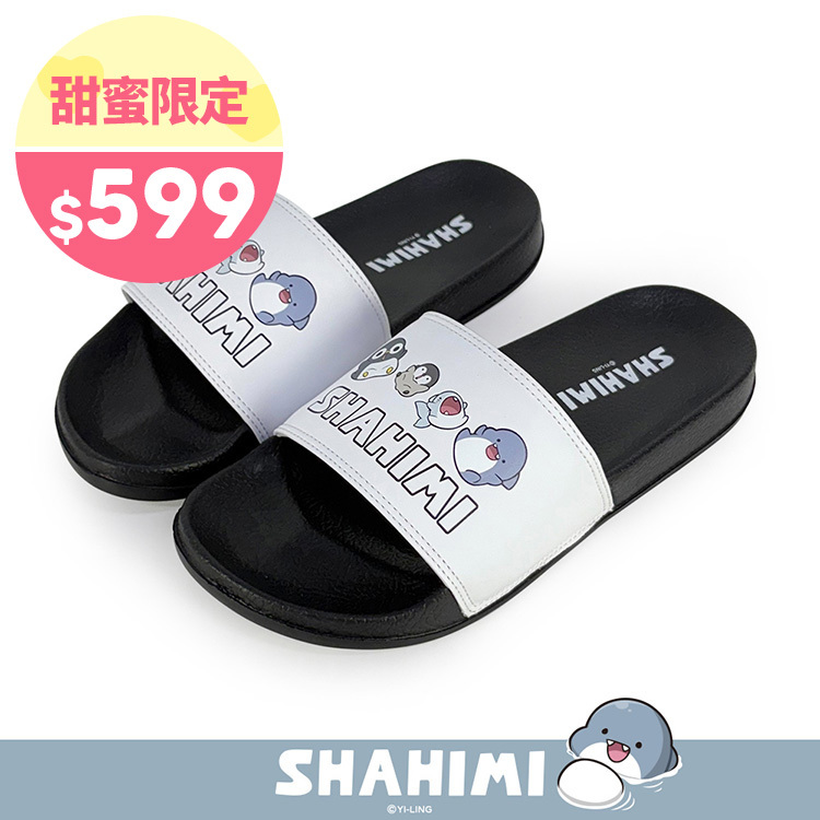 Paidal x 胖鯊魚鯊西米 好朋友一片式運動拖鞋-女款