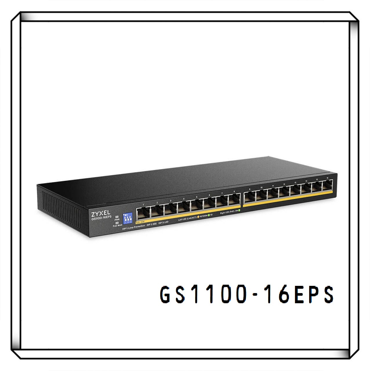 公司貨 Zyxel GS1100-16EPS 16 埠 Gigabit 無網管型 PoE 纖薄網路交換器 交換器