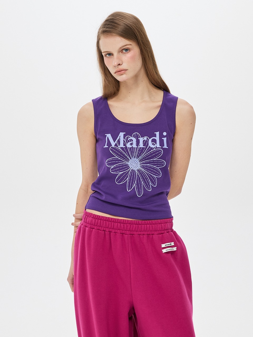 Mardi Mercredi TANK SCOOP NECK FLOWERMARDI [指定色號限時優惠]