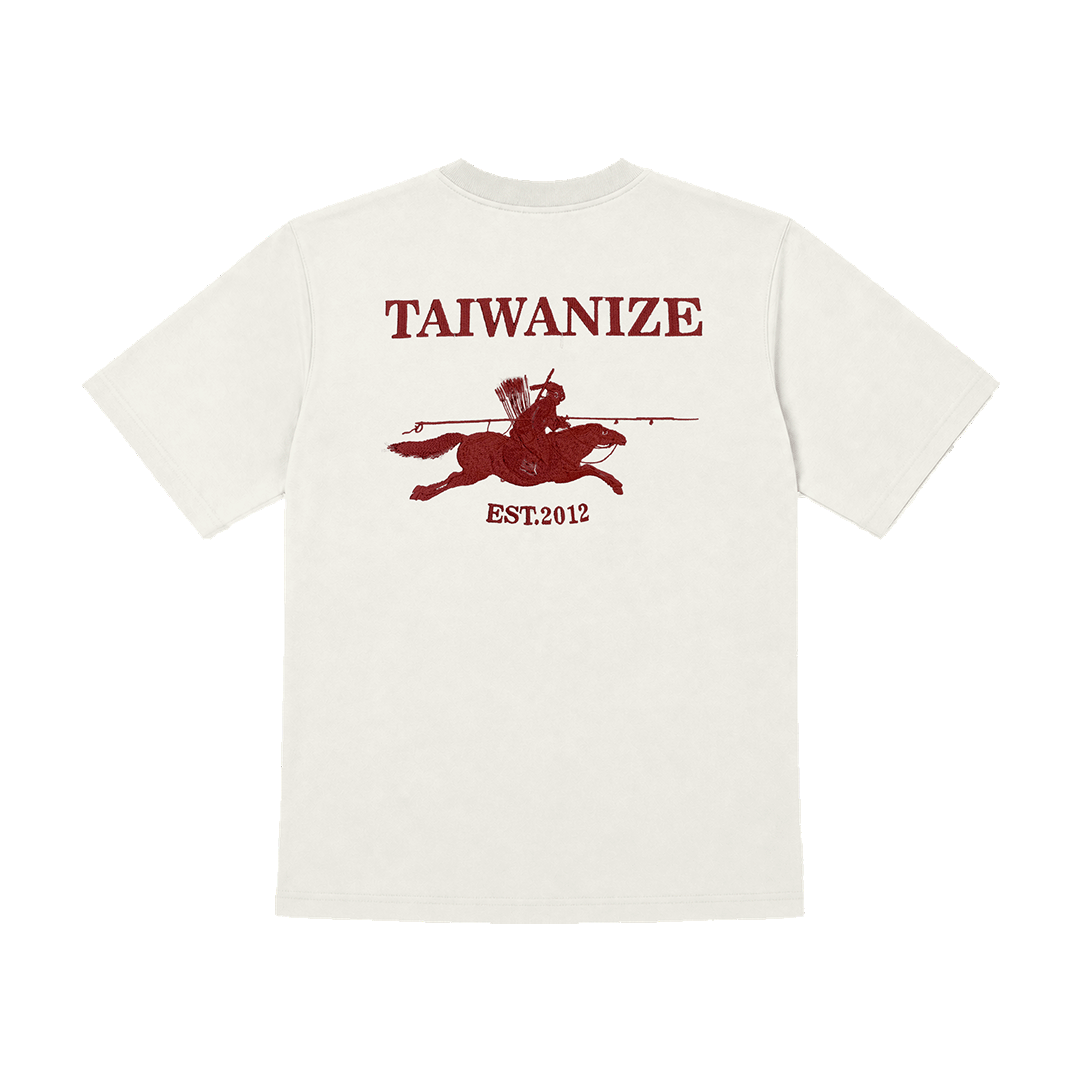 TAIWANIZE ECOLIZE 騎馬持矛圖 BOXY T恤設計輪廓