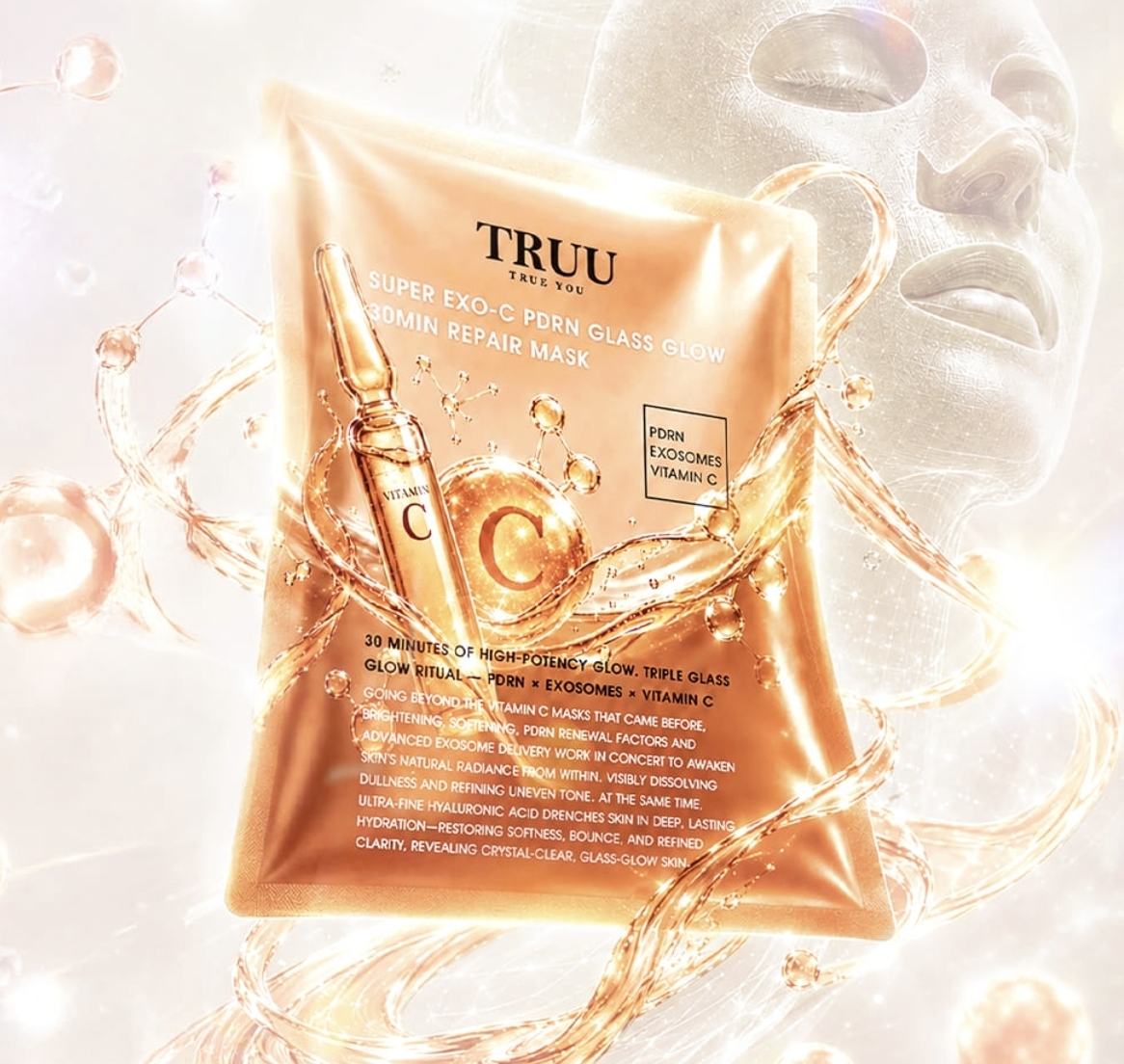 TRUU 超能亮PDRN外泌C 30分鐘面膜(1片)