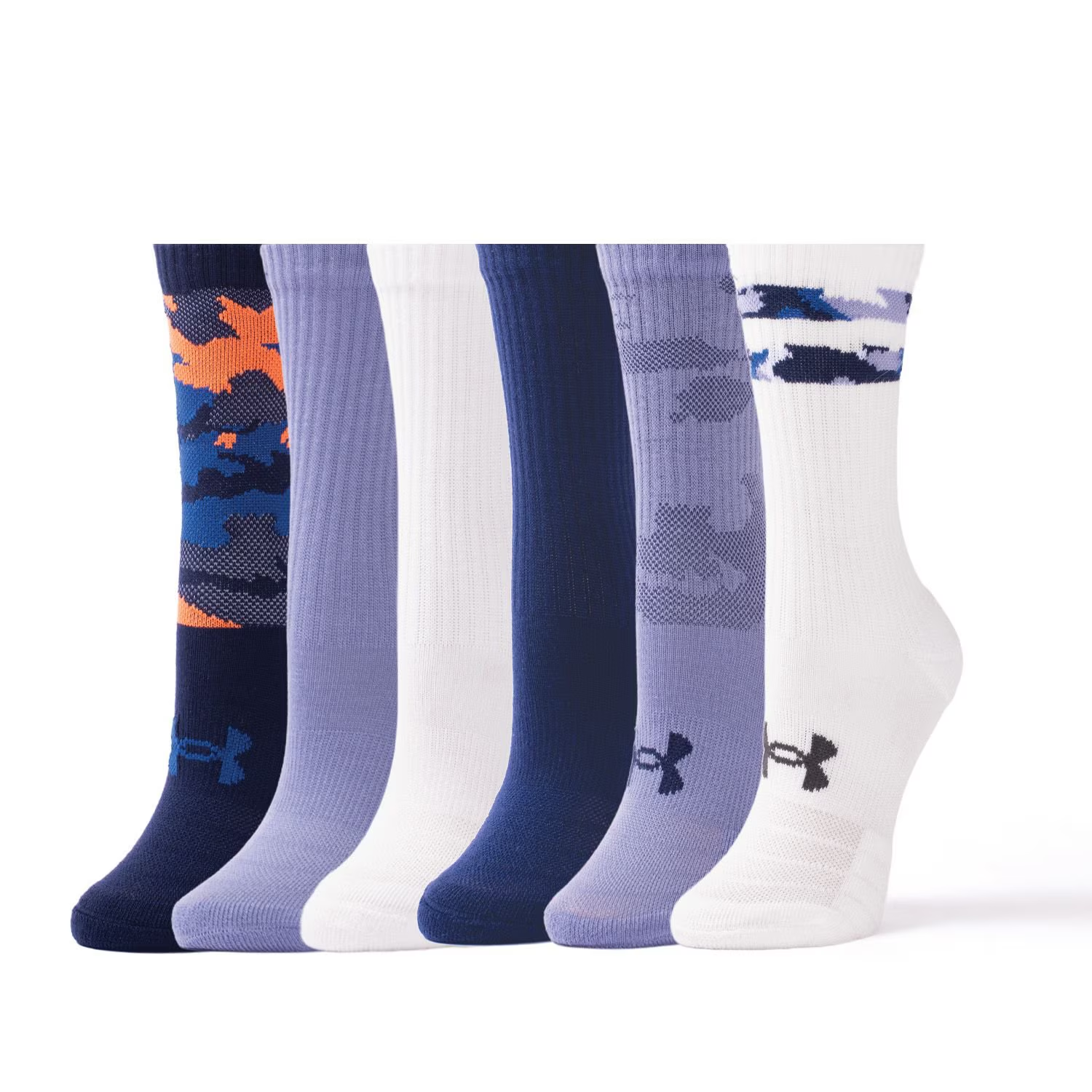 【預購】UNDER ARMOUR H081407 童裝運動中筒襪 (6雙裝)