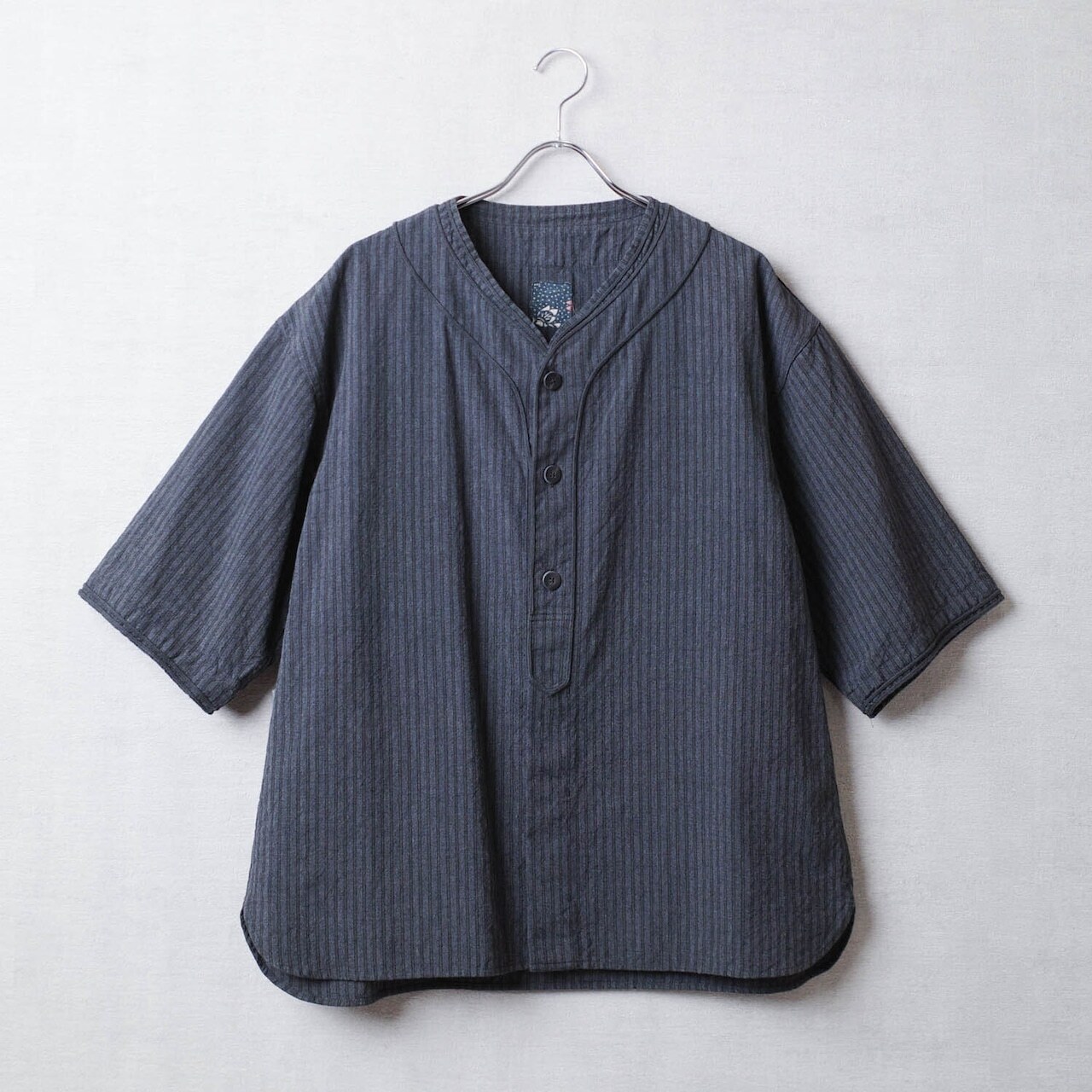 VISVIM ICT DUGOUT BASEBALL S/S SHIRT SANTOME (( USED A )) 中古美品 - CHARCOAL SIZE 4 PRE ORDER ITEM (預訂中)