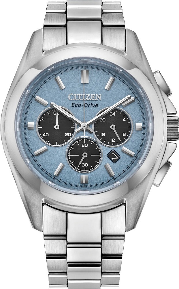 萬年鐘錶 - Citizen 星辰錶 天空藍光動能三眼計時男錶 CA4680-55L 錶徑40.5MM
