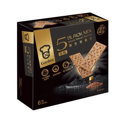 Garden 5 Black Mix Whole Wheat Saltine 6 Packs