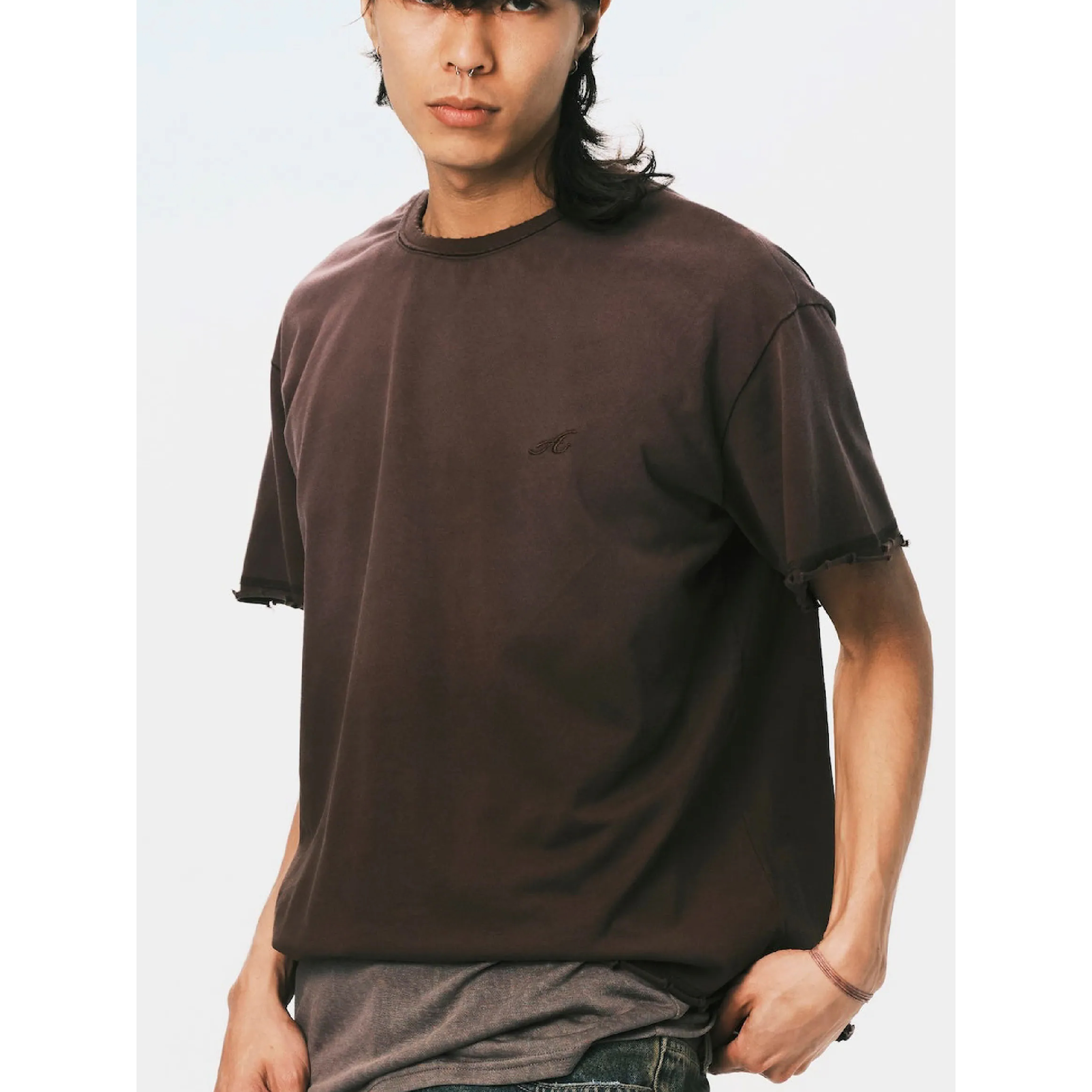 ANOWHEREMAN Oversize Washed Muscle Tee