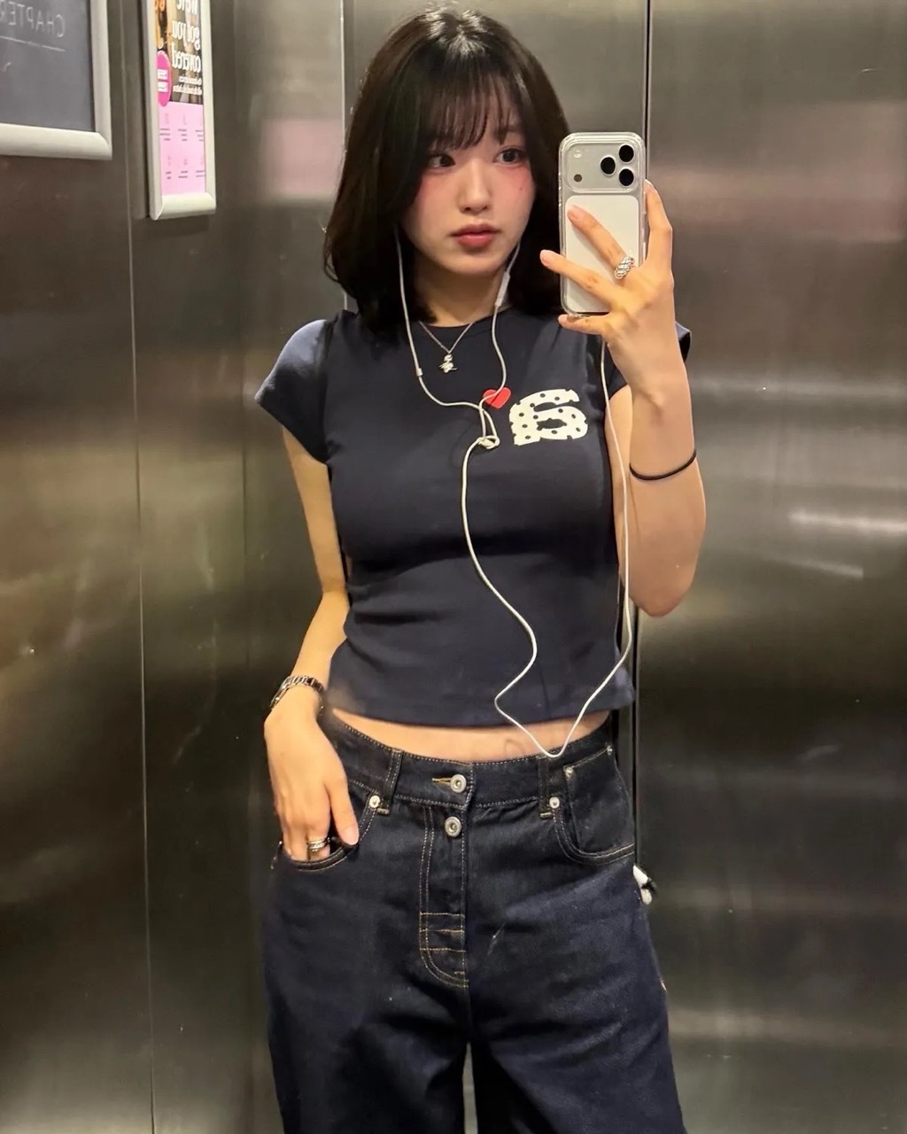 🇰🇷 aeae DOT SMALL LETTER TEE 波點字母LOGO 短版 短T 短袖 / 預購