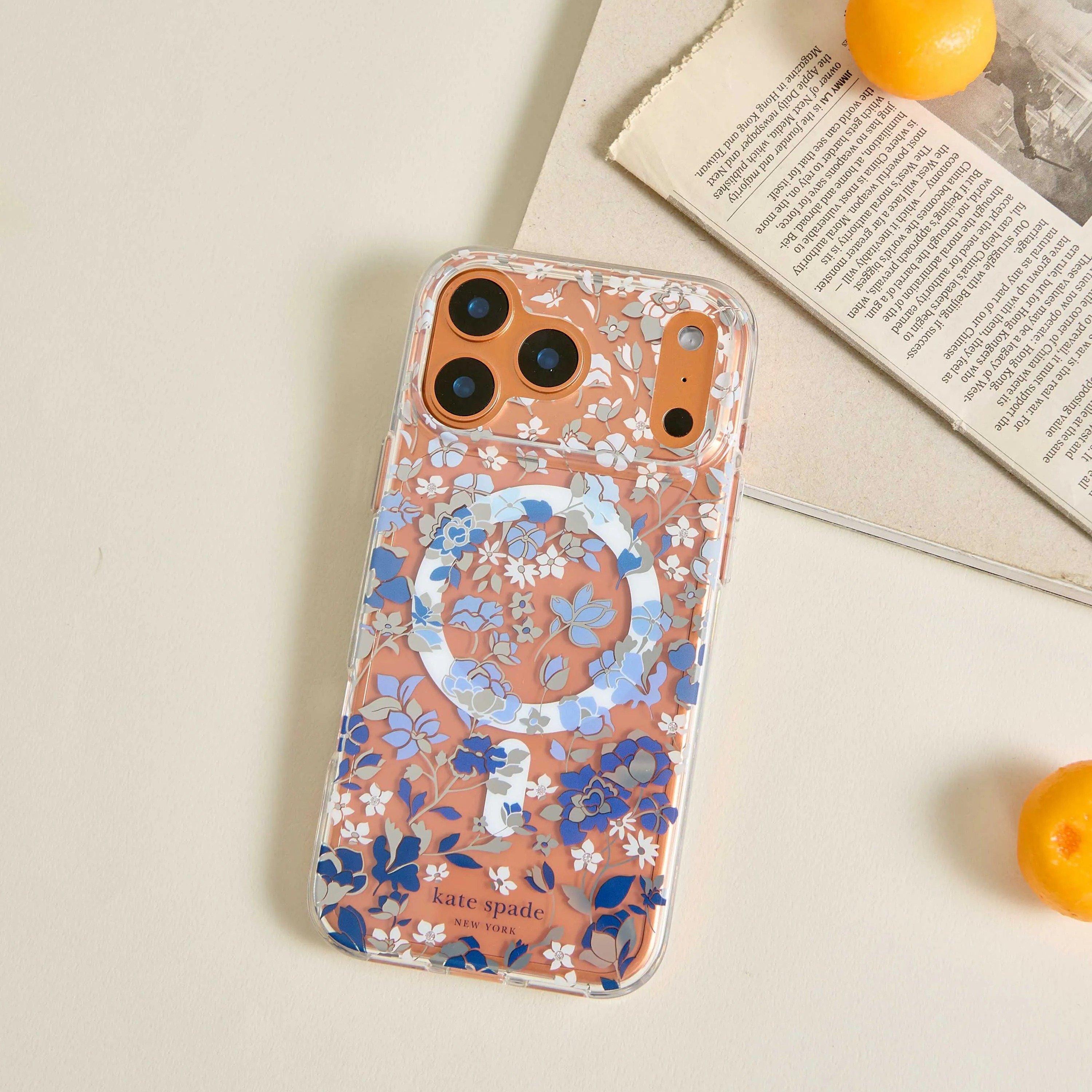 kate spade  iPhone 17 系列 精品磁吸防摔手機殼 皇室藍