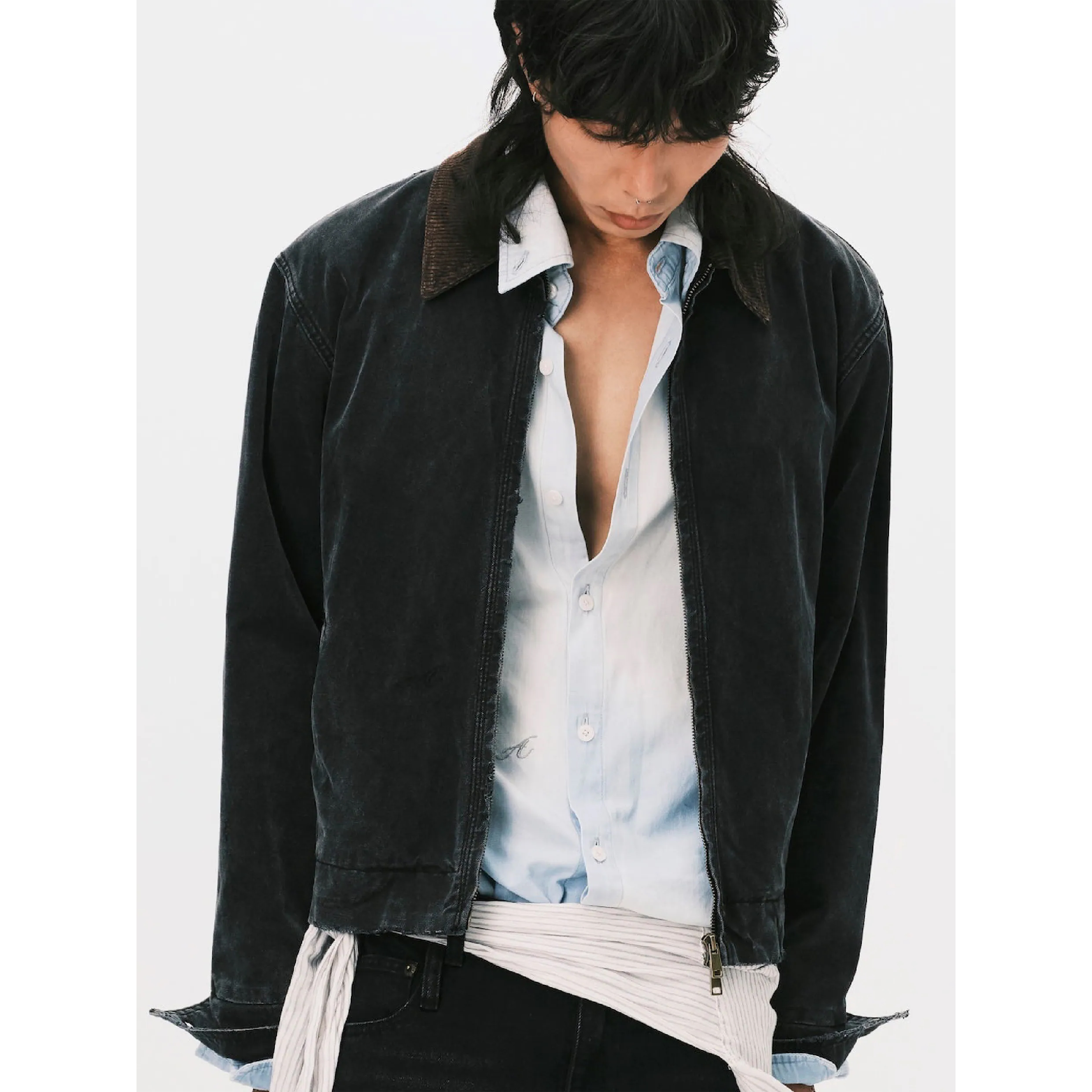 ANOWHEREMAN Washed Work Jacket