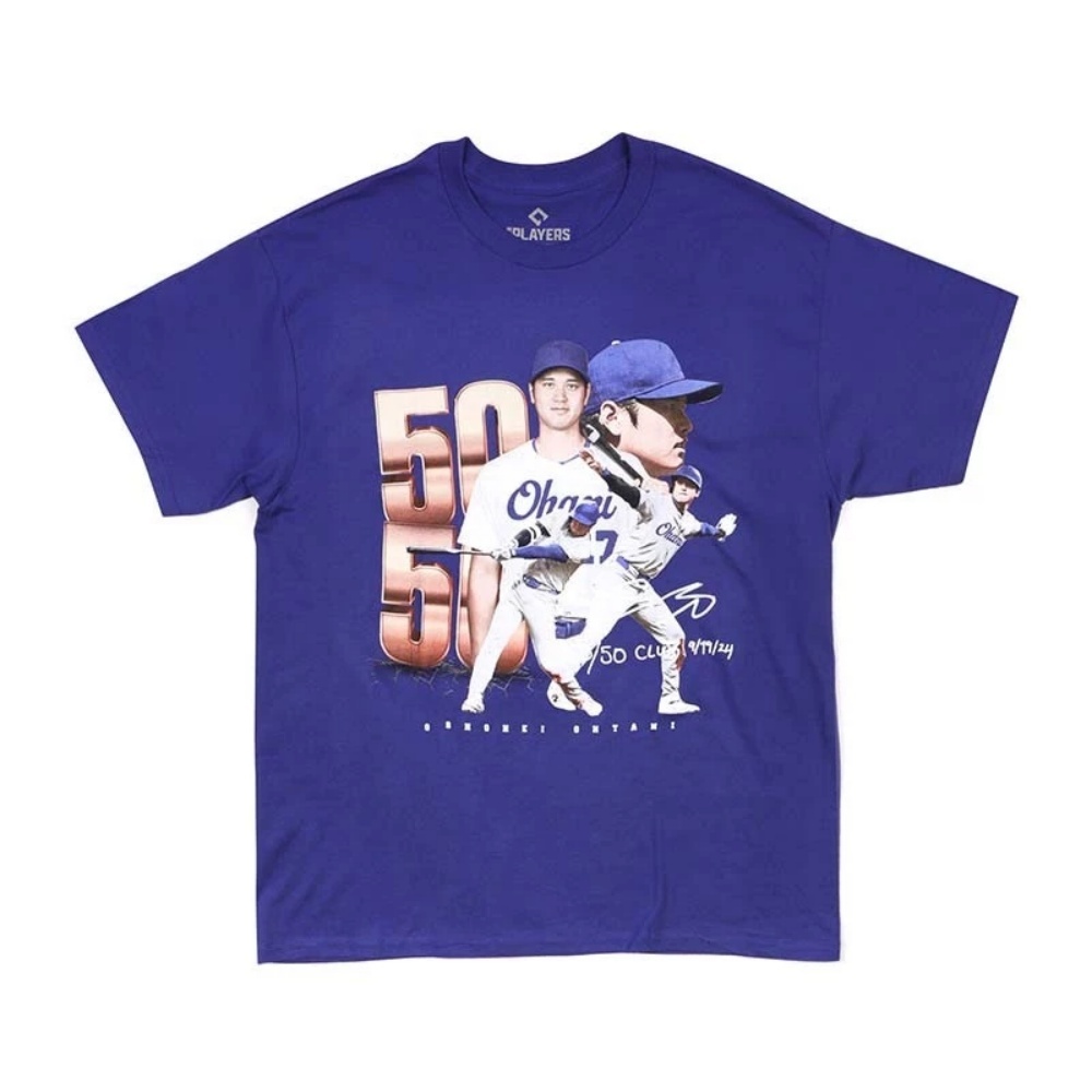 MITCHELL & NESS M&N MLB 短T 藍紫 大谷翔平 50/50 CLUB TEE 男 MLBOHT5050BU