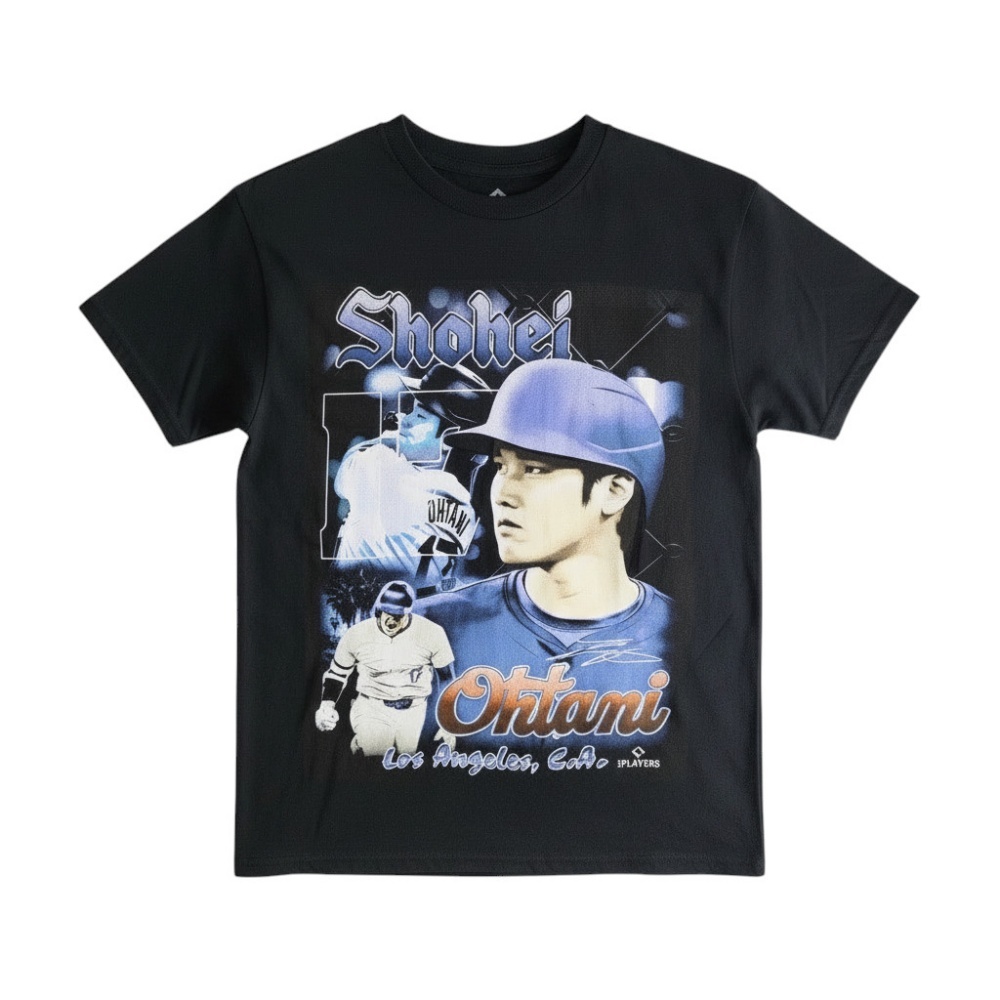 MITCHELL & NESS M&N MLB 短T 黑色 大谷翔平 PLAYER TEE 短袖 男 MLBOHT7002BK