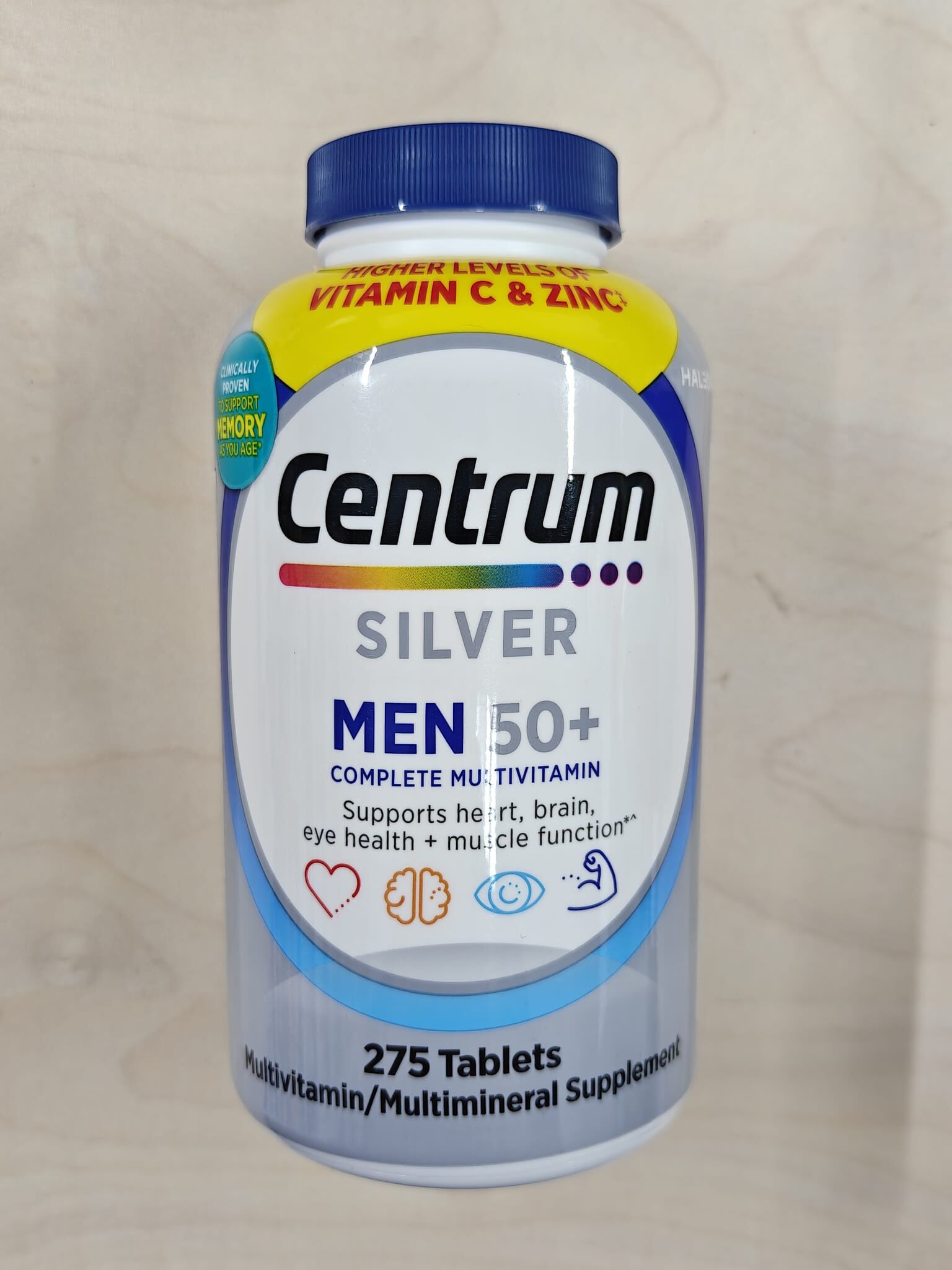 美國Centrum 銀善存綜合維他命 (適合50歲以上男仕) , 275粒裝