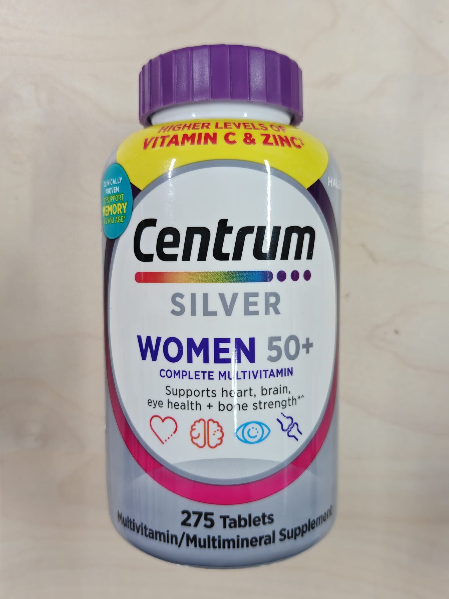 美國Centrum 銀善存綜合維他命(適合50歲以上女仕), 275粒裝