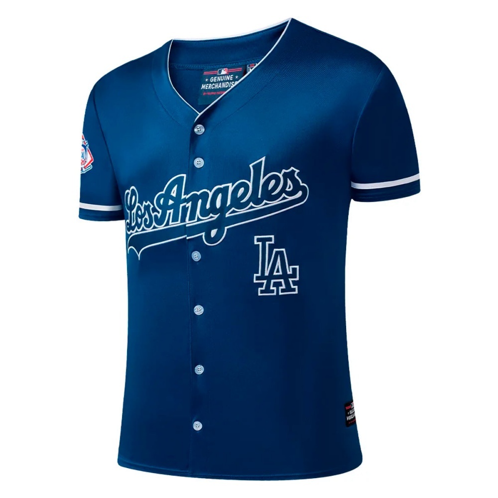 MLB 球衣 洛杉磯道奇隊 藍色 棒球衣 棒球襯衫 中性 MLBJS520220-BLU