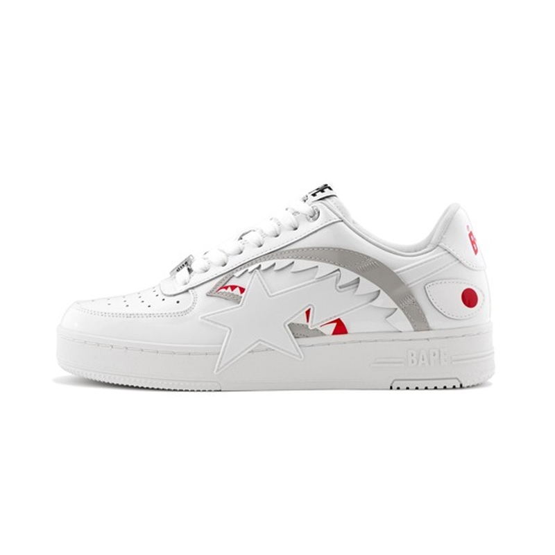 A Bathing Ape "Bape Sta OS #1" White 鯊魚 白 流星鞋 男鞋 1M80191309-WE [台灣現貨]