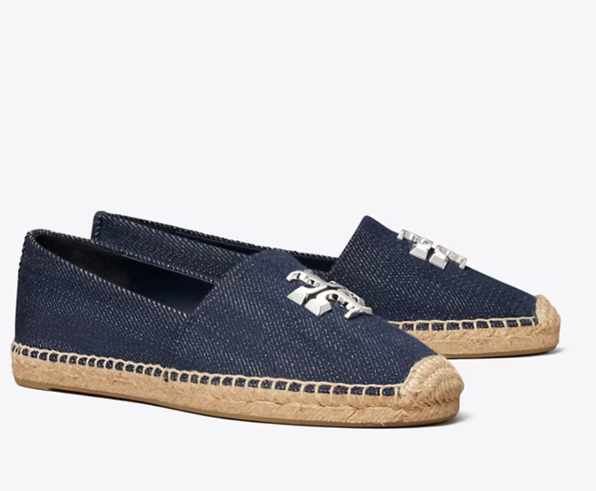 【預購】Tory Burch H0814114 Eleanor 草編鞋 (藍色)