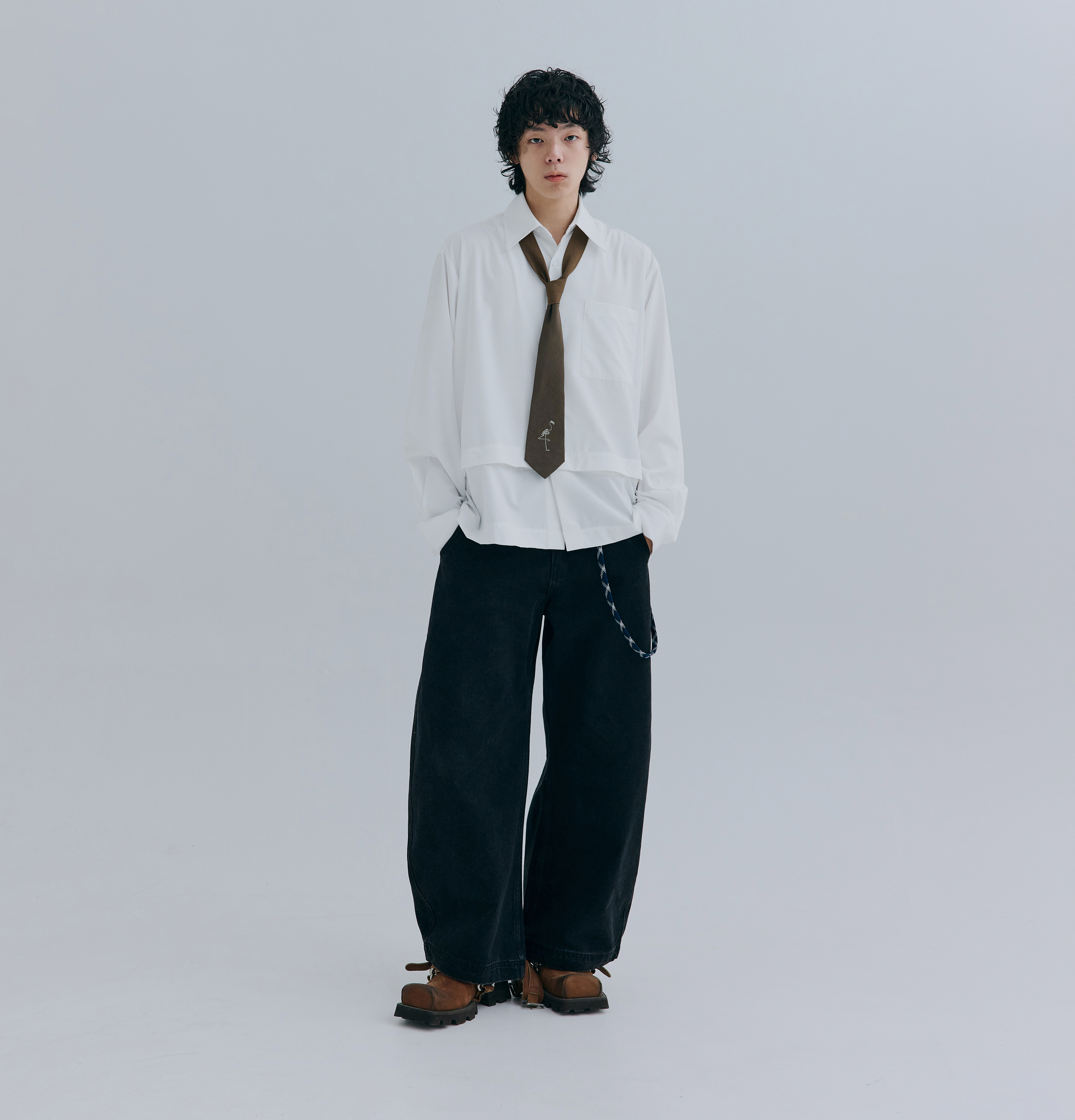 MELSIGN - Detachable Panel Shirt - White