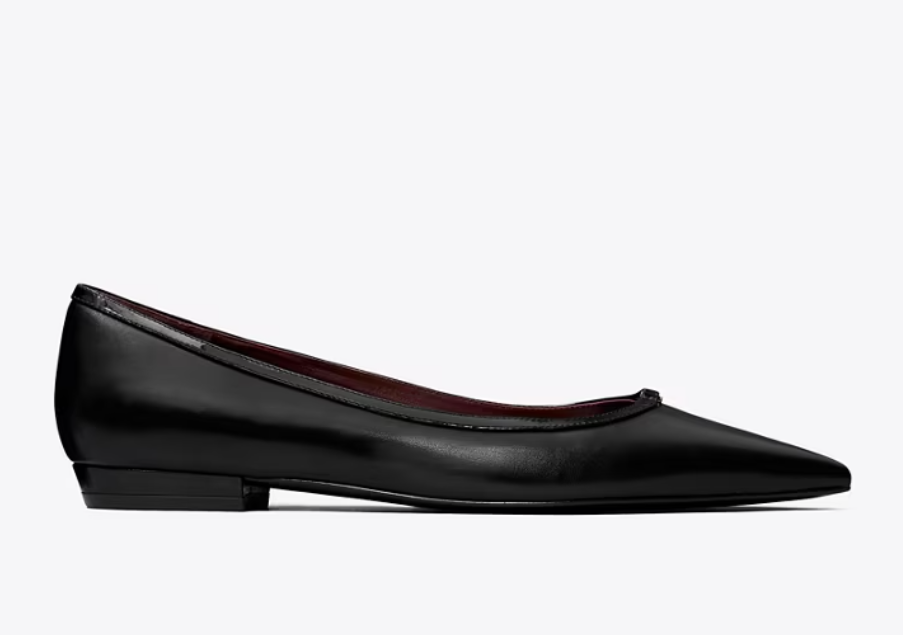 【預購】Tory Burch H0814115 Double T 平底鞋 (黑色)