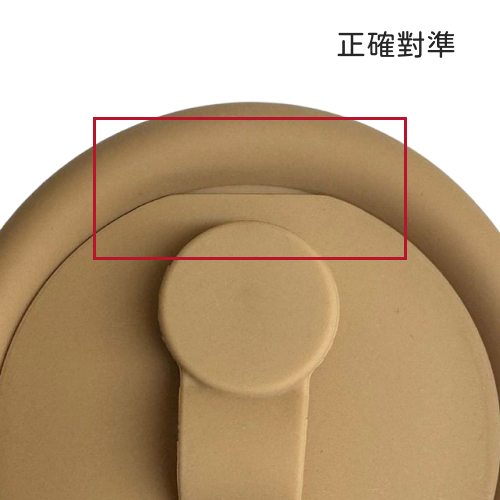 瓶蓋正確對準