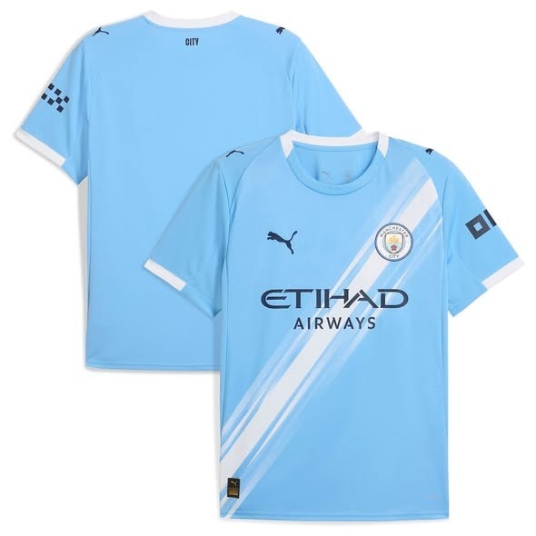 Premier League足球 曼徹斯特城 曼城水藍 25-26 英超 Home Puma Replica Jersey 球迷版 空白球衣 全新