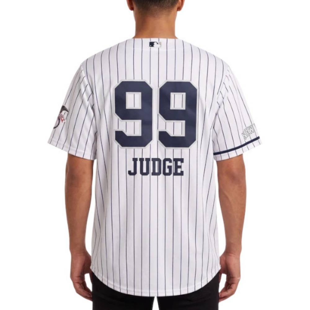 MLB 球衣 紐約洋基 條紋 JUDGE 法官 99號 棒球襯衫 MBPJS525226-WH1