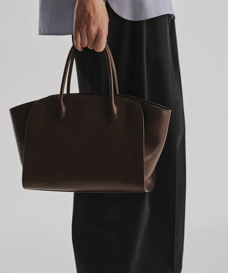 The Row Marlo 12 Deep Brown Bag 深棕色 馬鞍皮 單肩袋