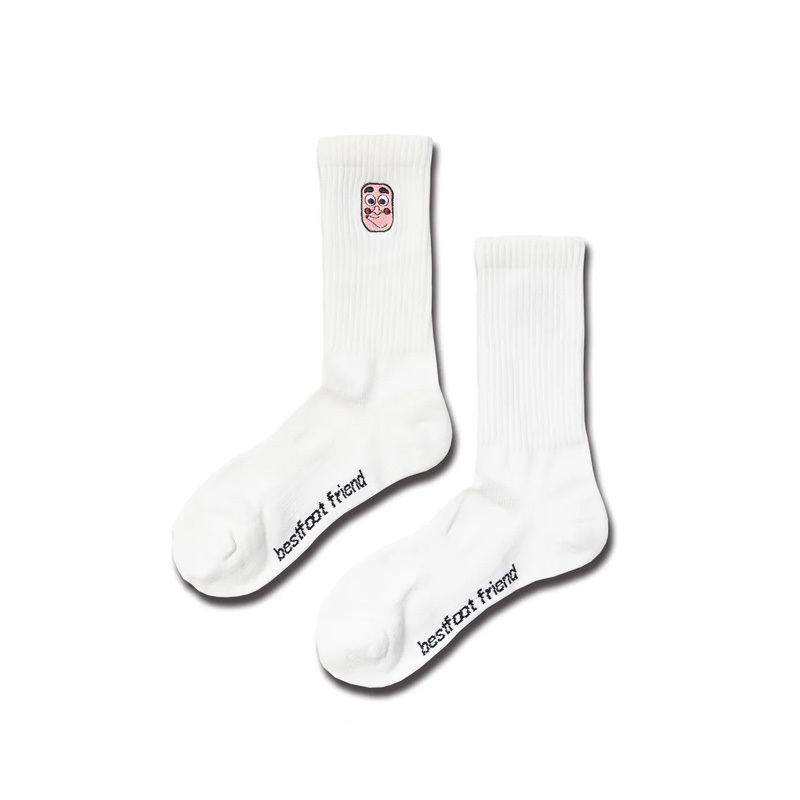 BFF Best Foot Friend Hyottoko Socks 火男 中筒襪 小腿襪 白 BFF-35 [台灣現貨]
