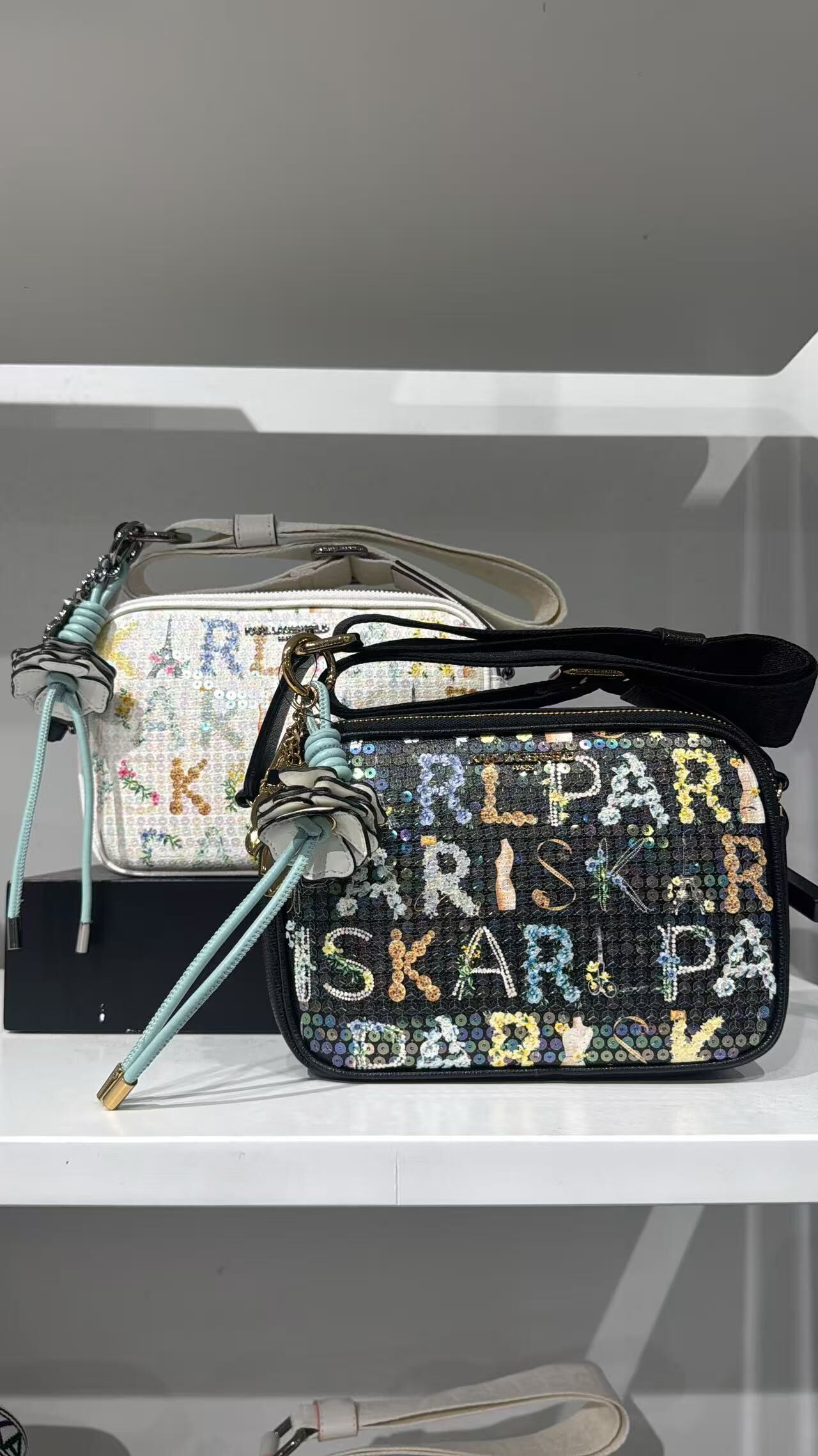 【預購】KARL LAGERFELD PARIS H0814158 Maybelle 亮片斜背包