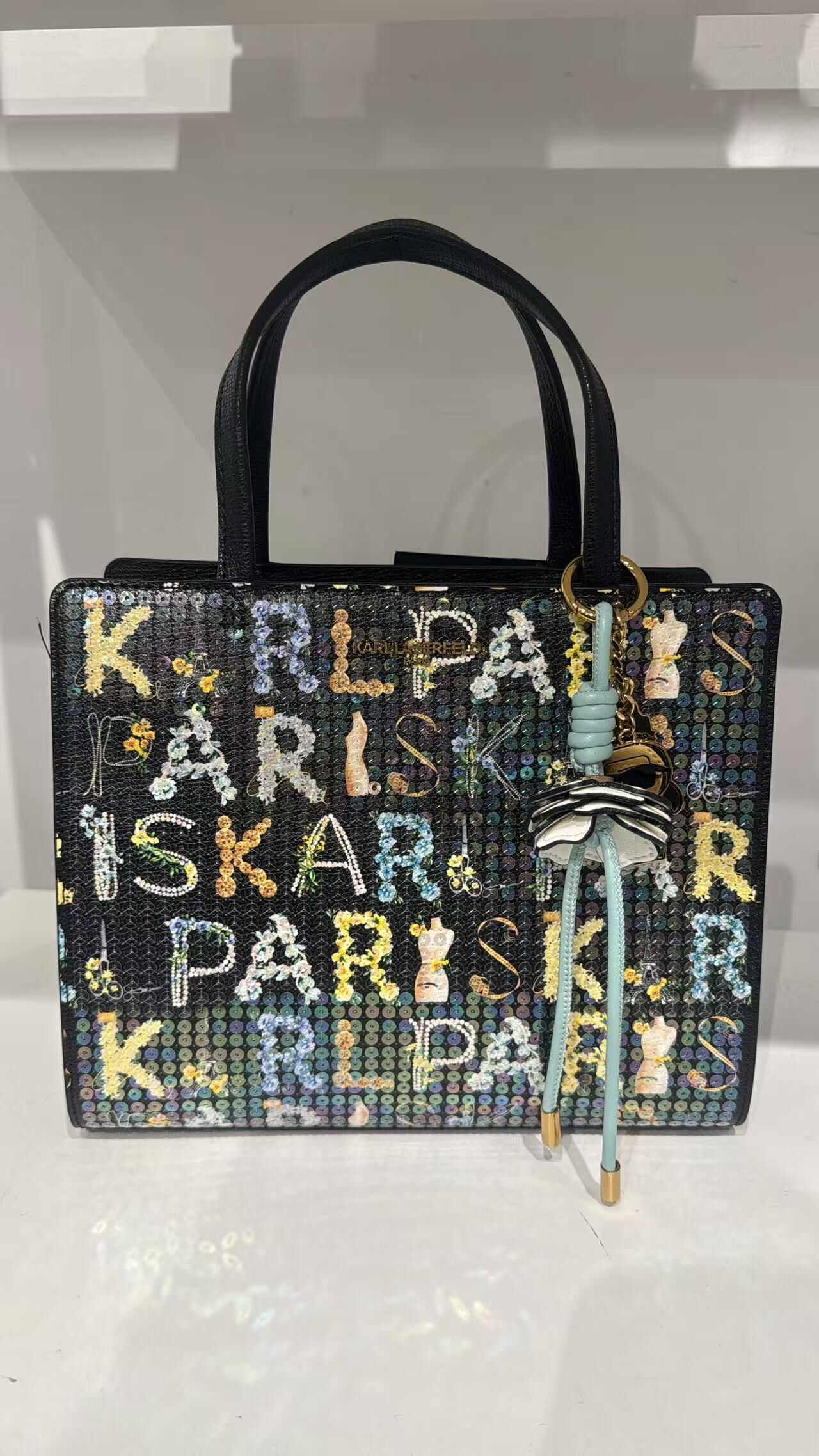 【預購】KARL LAGERFELD PARIS H0814159 Maybelle 亮片手提包