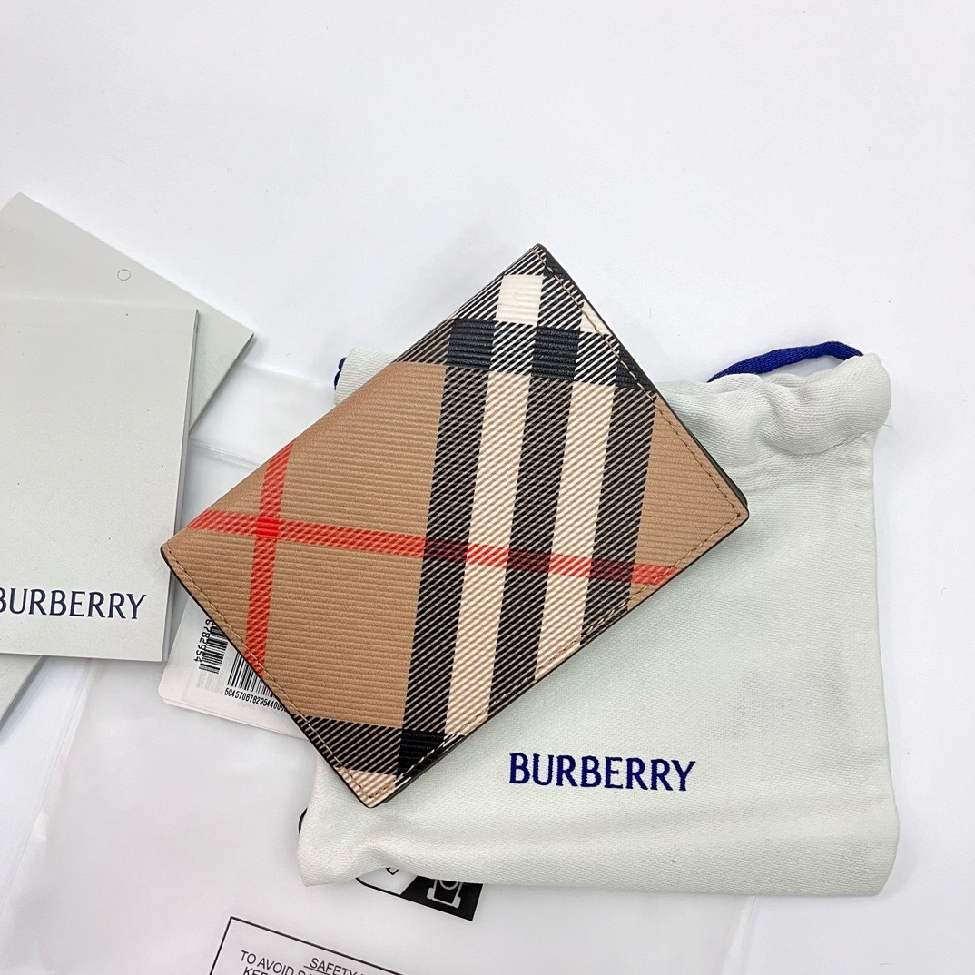 Burberry 格紋雙折卡套